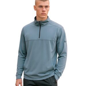 Nike Golf Therma-fit Men's Slate Blue Quarter-Zip Pullover Jacket XL